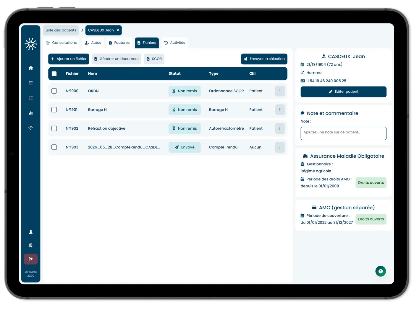 Stockage sécurisé des documents patients sur iPad